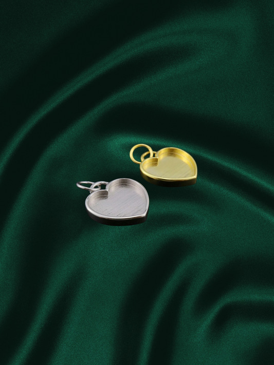 Jade | Heart Bezel Pendant Necklace