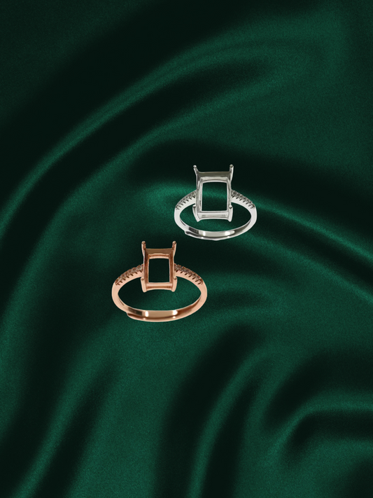 Verbena | rectangle prong ring