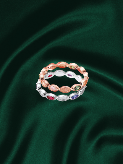 Violet | Marquise Birthstone Band
